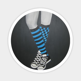 Crazy Socks Blue Magnet